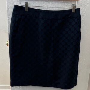 Banana Republic Navy Polka Dot Pencil Skirt size 6